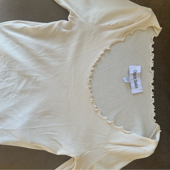 Organic Basics Cream Ribbed Top - Picture 3 of 4